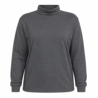 Kartel Women’s Grey L High Neck Pullover Sweatshirt Long Sleeve Logo