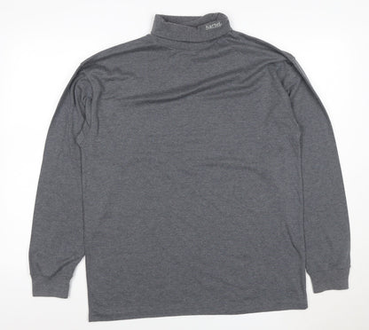 Kartel Women’s Grey L High Neck Pullover Sweatshirt Long Sleeve Logo