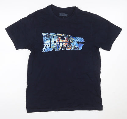 Back to the Future Men's Black M Graphic Movie 80s Crew Neck T-Shirt