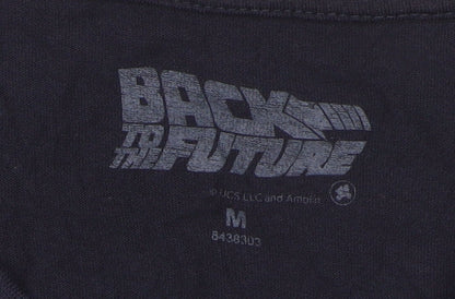 Back to the Future Men's Black M Graphic Movie 80s Crew Neck T-Shirt