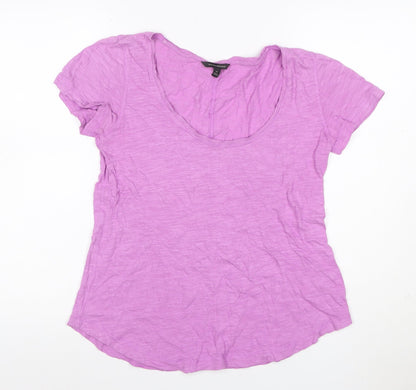 Banana Republic Women’s Pink M Basic Scoop Neck Short Sleeve T-Shirt
