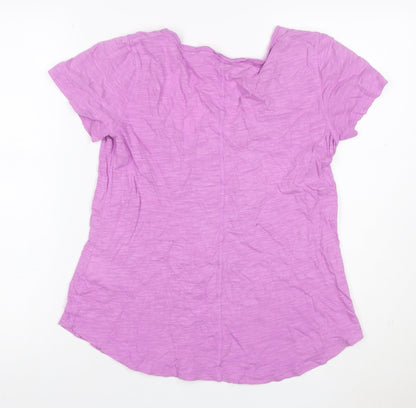 Banana Republic Women’s Pink M Basic Scoop Neck Short Sleeve T-Shirt