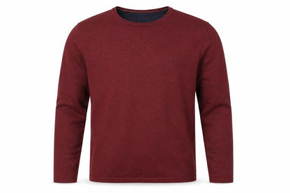 Springfield Men’s Red M Cotton Melange Crew Neck Pullover Jumper Logo