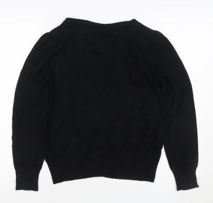 Dunnes Women Black Size 16 Button Front Knit Cardigan Pockets