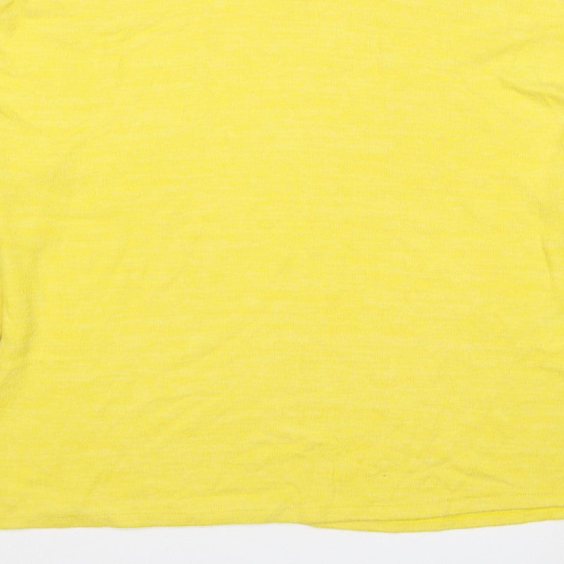 H&M Women Yellow M Cowl Neck Fine Knit Long Sleeve Pullover Jumper