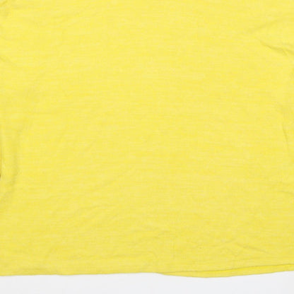 H&M Women Yellow M Cowl Neck Fine Knit Long Sleeve Pullover Jumper