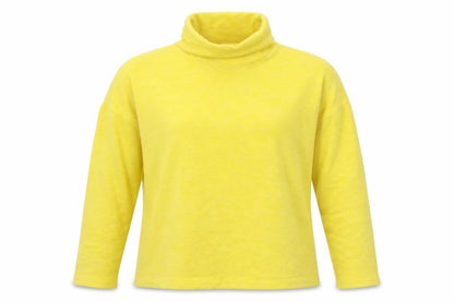 H&M Women Yellow M Cowl Neck Fine Knit Long Sleeve Pullover Jumper