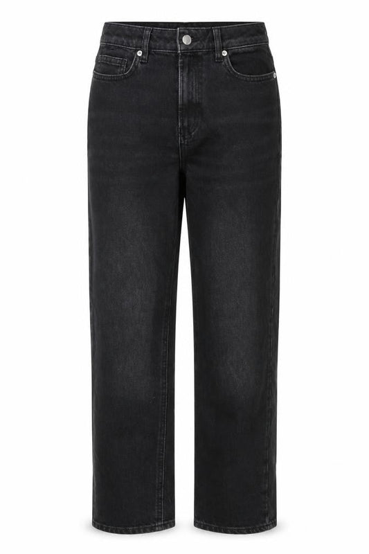 F&F Women Black UK 8 Straight Leg Mid Rise Denim Jeans 5 Pocket