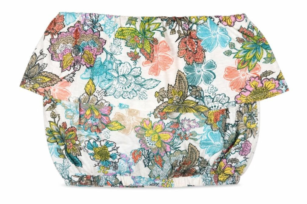 Next Women Multicoloured Floral Off Shoulder Cropped Top UK 10