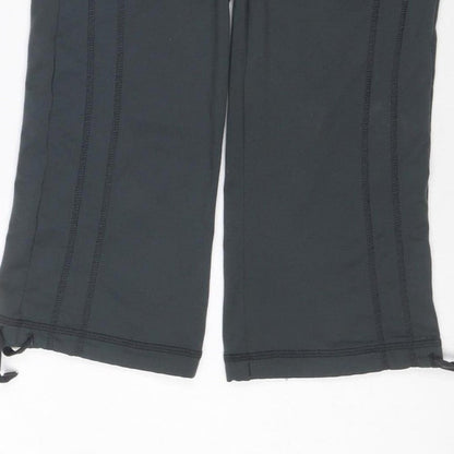 Olymplus Fitness Women Black UK 8 Capri Yoga Gym Trousers