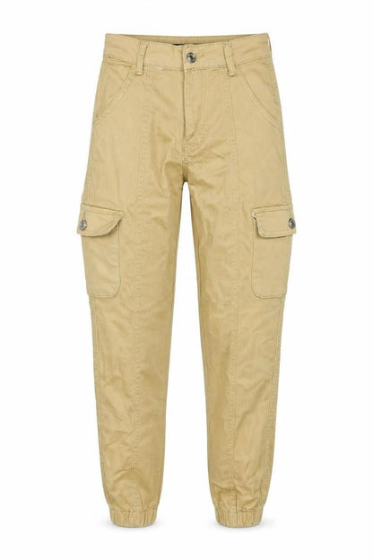 Denim Wise Women’s Beige Size 6 Tapered Cargo Stretch Jeans