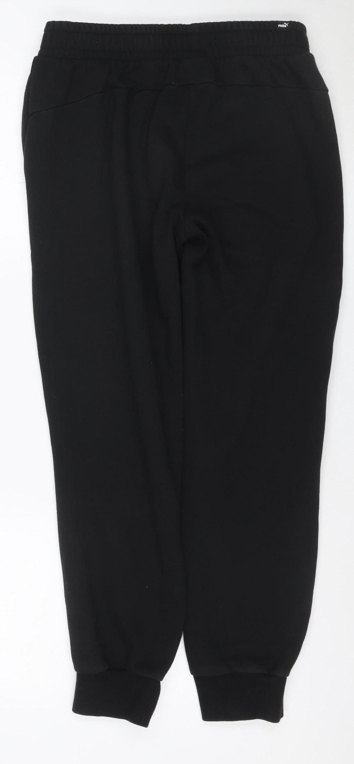 Puma Men's Black M Logo Jogger Track Pants Drawstring Pockets