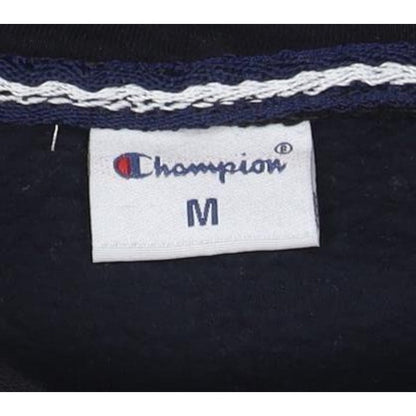 Champion Unisex Adults Black M Pullover Hoodie Embroidered Logo