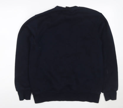 NICCE Men’s Navy Blue M Mock Neck Logo Graphic Pullover Sweatshirt