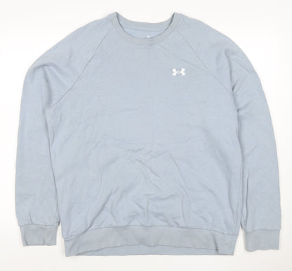 Under Armour Men’s Blue L Crew Neck Logo Pullover Sweatshirt