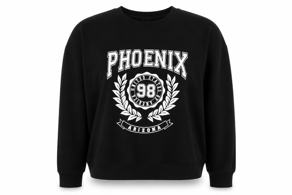 New Look Women’s Black S Phoenix Arizona Graphic Pullover Sweatshirt