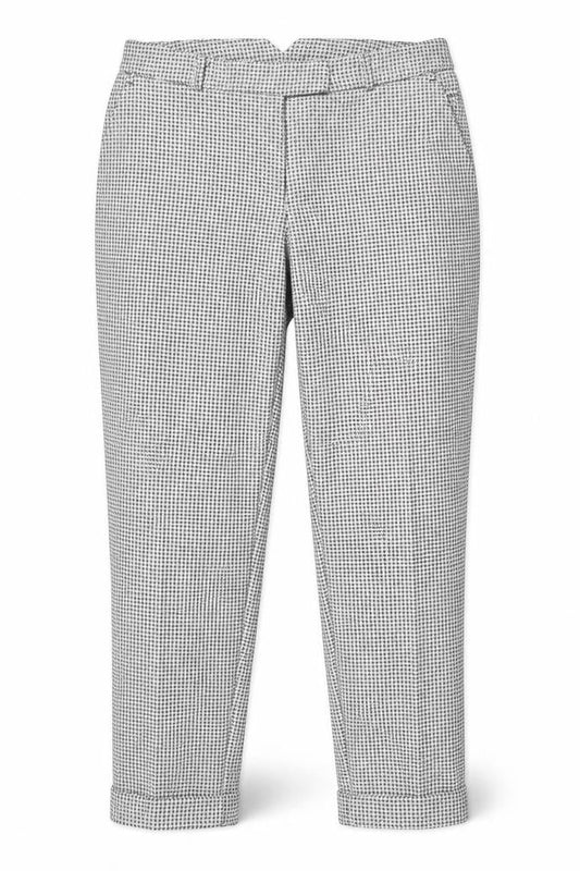 Dorothy Perkins Women Black White UK 8 Geometric Tapered Trousers