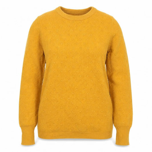 Oasis Women’s Yellow Size 18 Textured Knit Crew Neck Jumper
