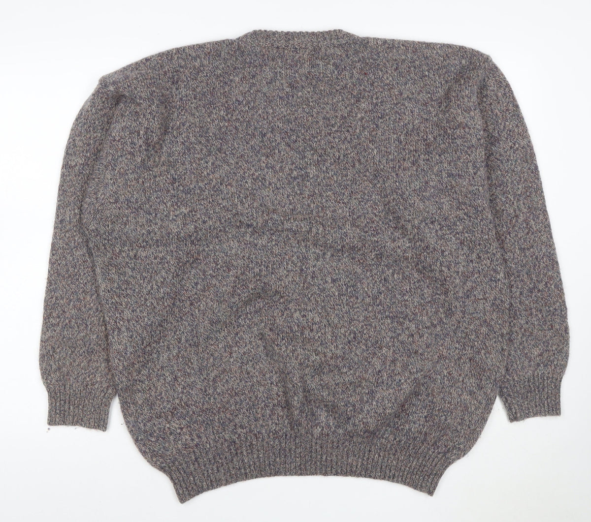 Bhs Men’s Grey XL Pure New Wool Crew Neck Chunky Knit Pullover