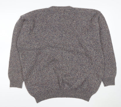 Bhs Men’s Grey XL Pure New Wool Crew Neck Chunky Knit Pullover