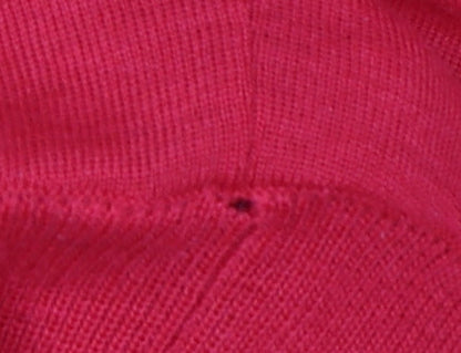 Semplice Women Red M Pure Wool Roll Neck Balloon Sleeve Jumper Vintage