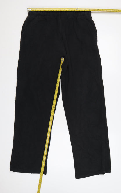 Marks & Spencer Men's Black 36in 31in Straight Elastic Waist Trousers