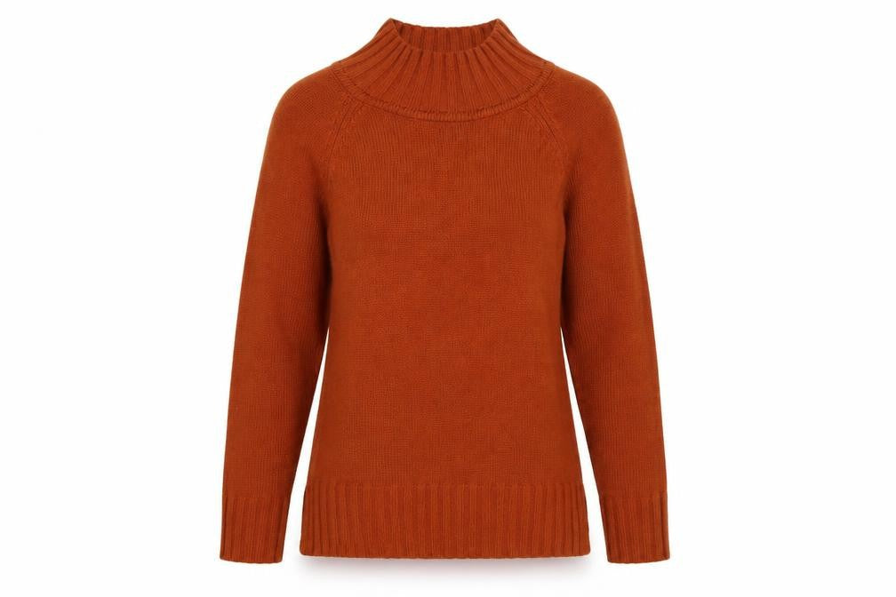 Next Women’s Orange Roll Neck Knit Pullover Jumper Size S