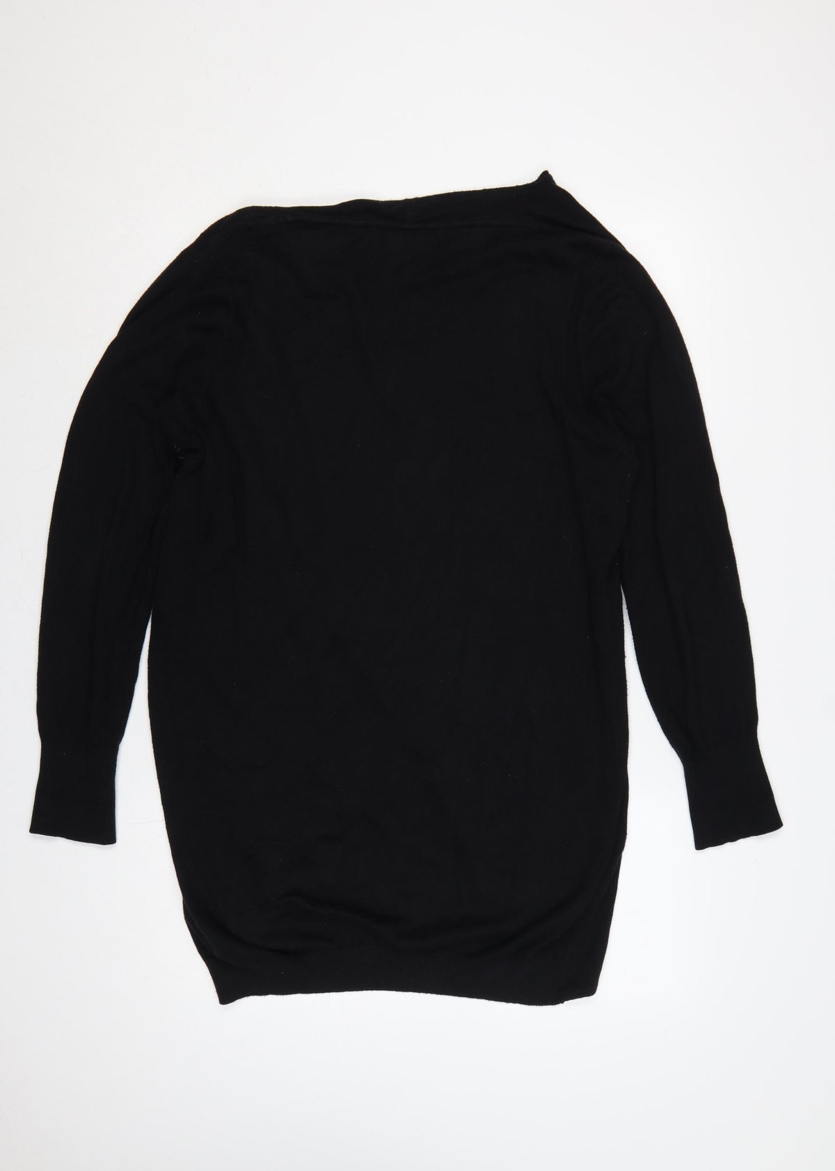 RJR.John Rocha Women Black Size 18 Cashmere Blend Asymmetric Zip Cardigan