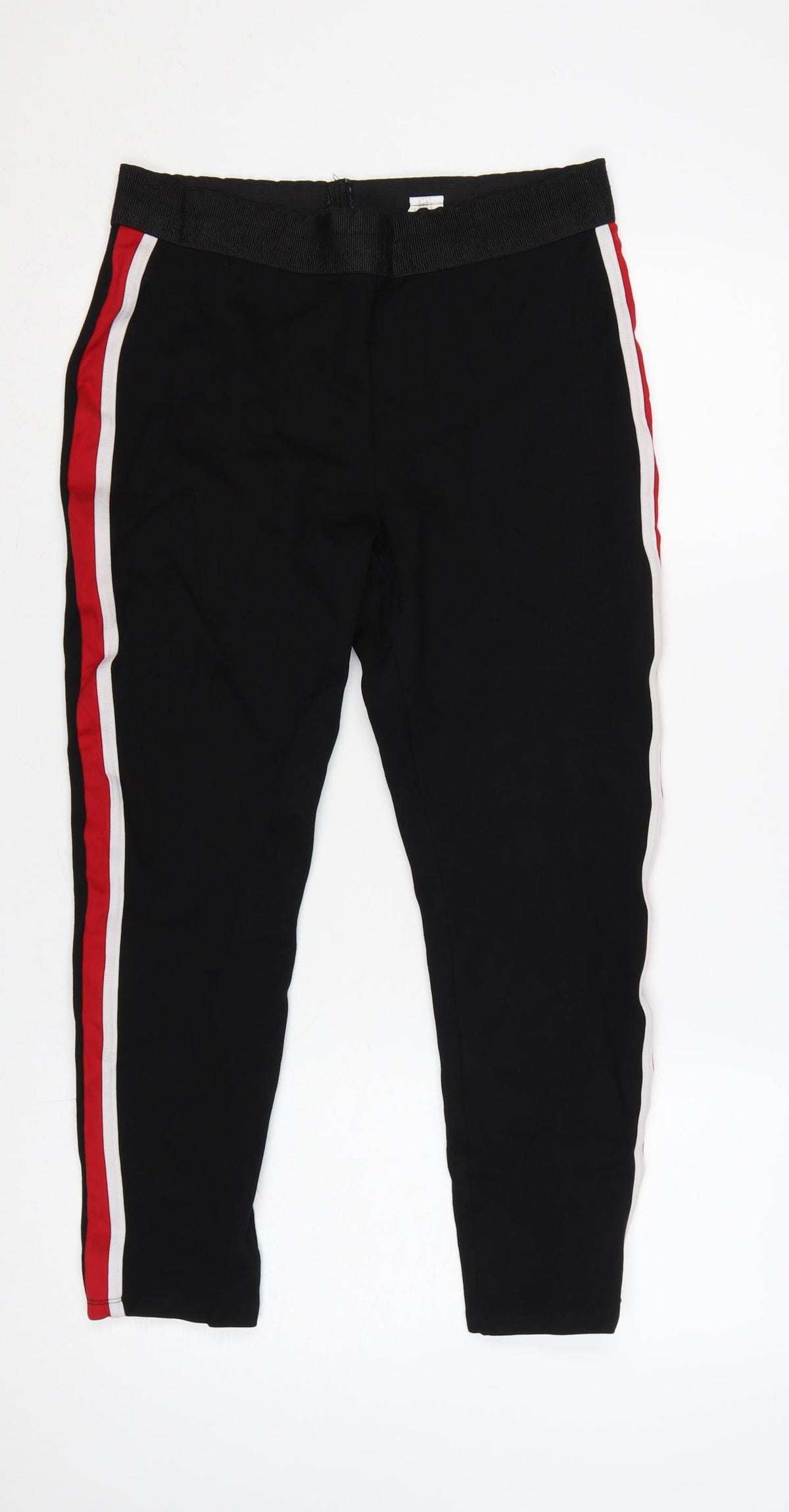 Zara Basic Women Black XL Side Stripe Stretch Leggings