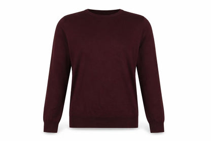 Savile Row Company Women’s Red Merino Blend Crew Neck Jumper S