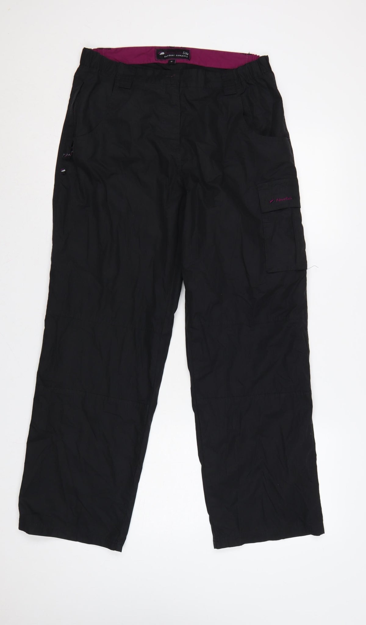 Mountain Life Women's Black Size 12 Cargo Outdoor Trousers Pockets