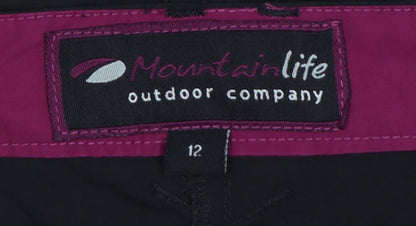 Mountain Life Women's Black Size 12 Cargo Outdoor Trousers Pockets
