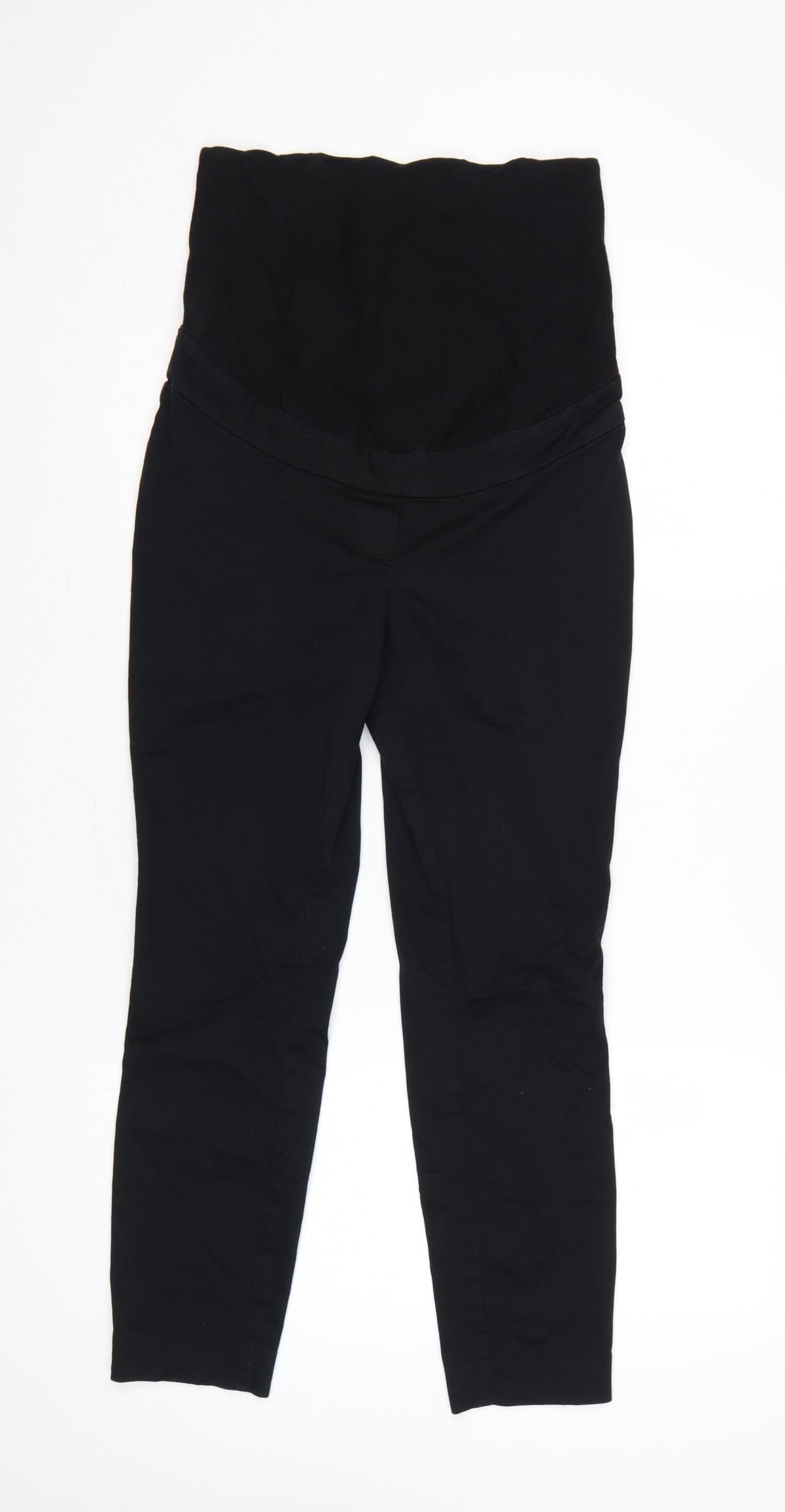 H&M MAMA Women Black S Maternity Straight Stretch Trousers
