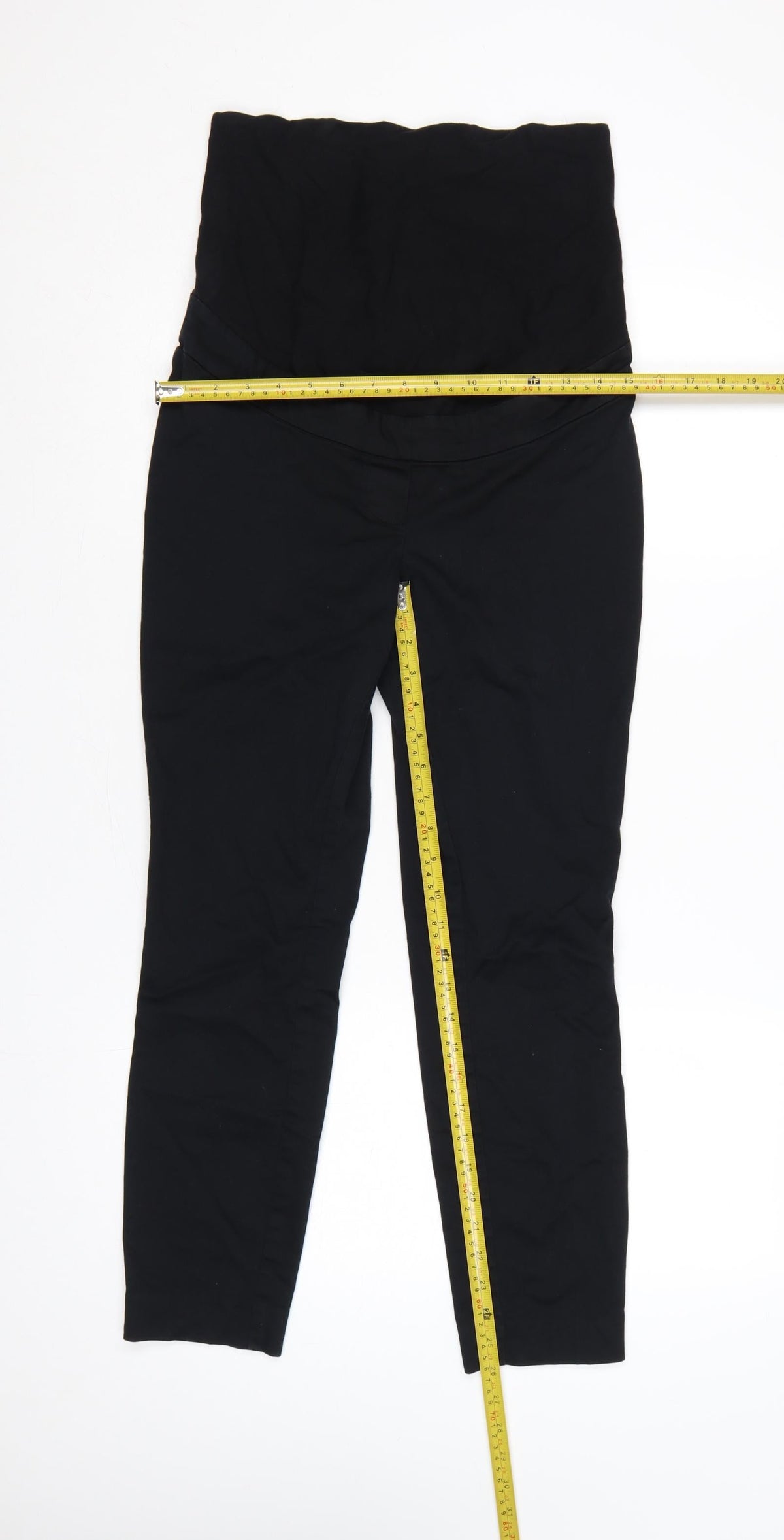 H&M MAMA Women Black S Maternity Straight Stretch Trousers