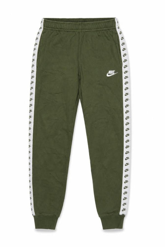 Nike Women Green S Logo Tape Cuffed Jogger Trousers