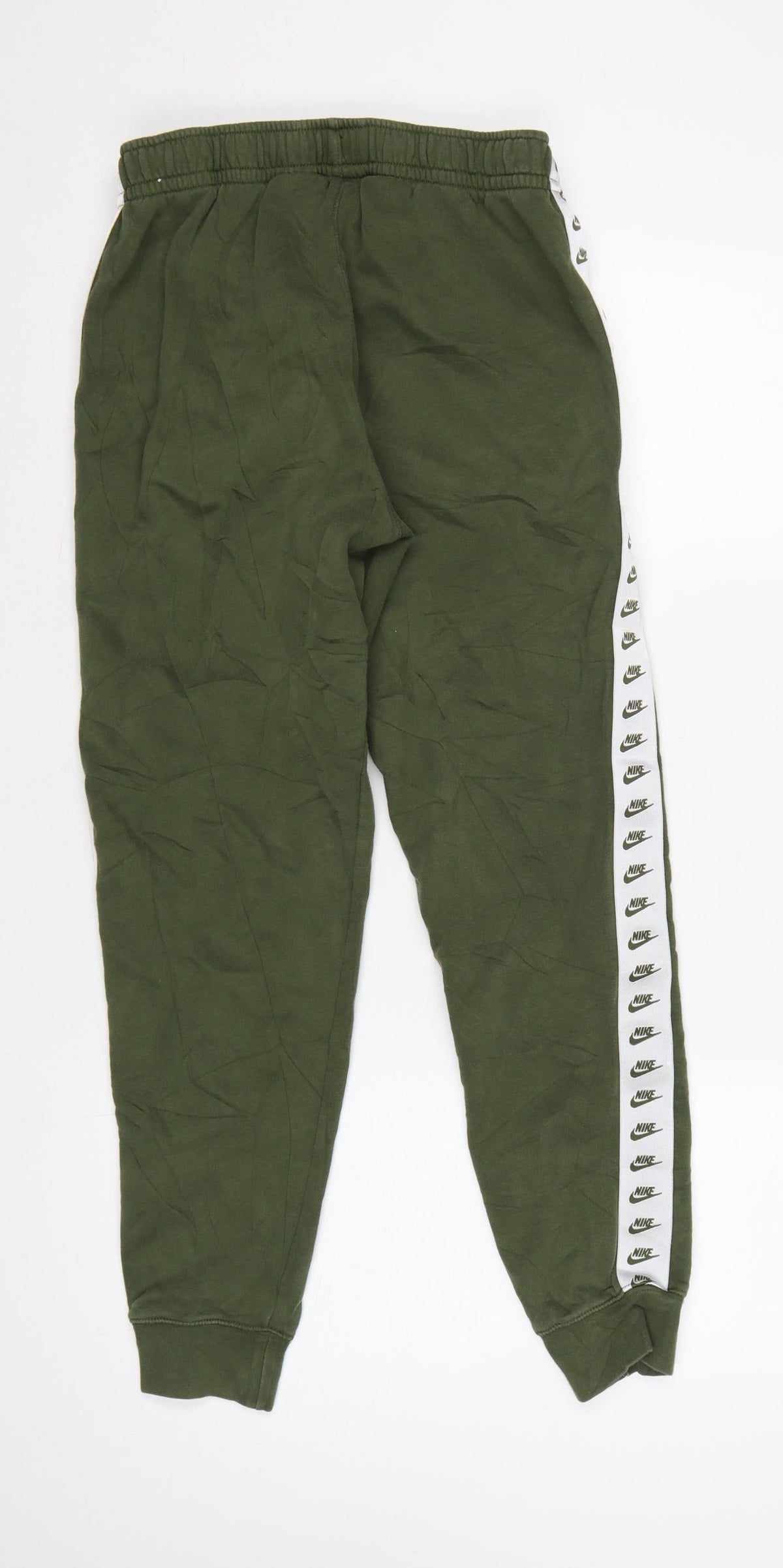 Nike Women Green S Logo Tape Cuffed Jogger Trousers