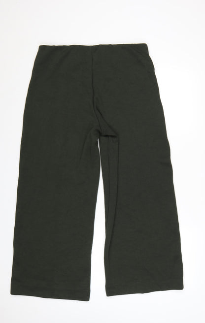 M&S Women’s Green UK 14 High Rise Straight Pull-On Dress Trousers
