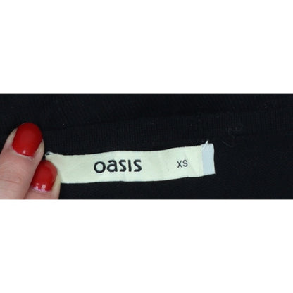 Oasis Women Black Gold Sequin Striped Bodycon Knit Jumper Dress XS