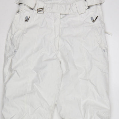 West Scout Women White UK 12 Snow Pants Ski Trousers Adjustable Waist