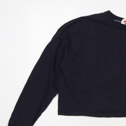 Superdry Women’s Navy UK 14 Cropped Logo Long Sleeve T-Shirt