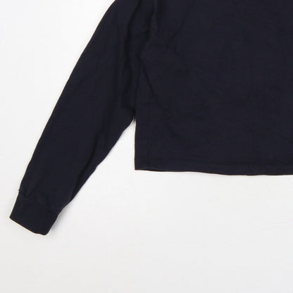Superdry Women’s Navy UK 14 Cropped Logo Long Sleeve T-Shirt