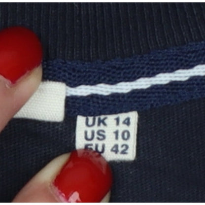 Superdry Women’s Navy UK 14 Cropped Logo Long Sleeve T-Shirt