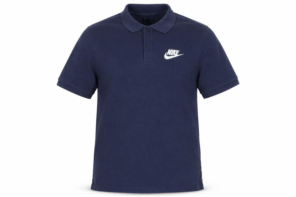 Nike Men’s Blue M Logo Embroidered Short Sleeve Cotton Polo Shirt