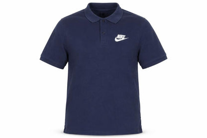 Nike Men’s Blue M Logo Embroidered Short Sleeve Cotton Polo Shirt