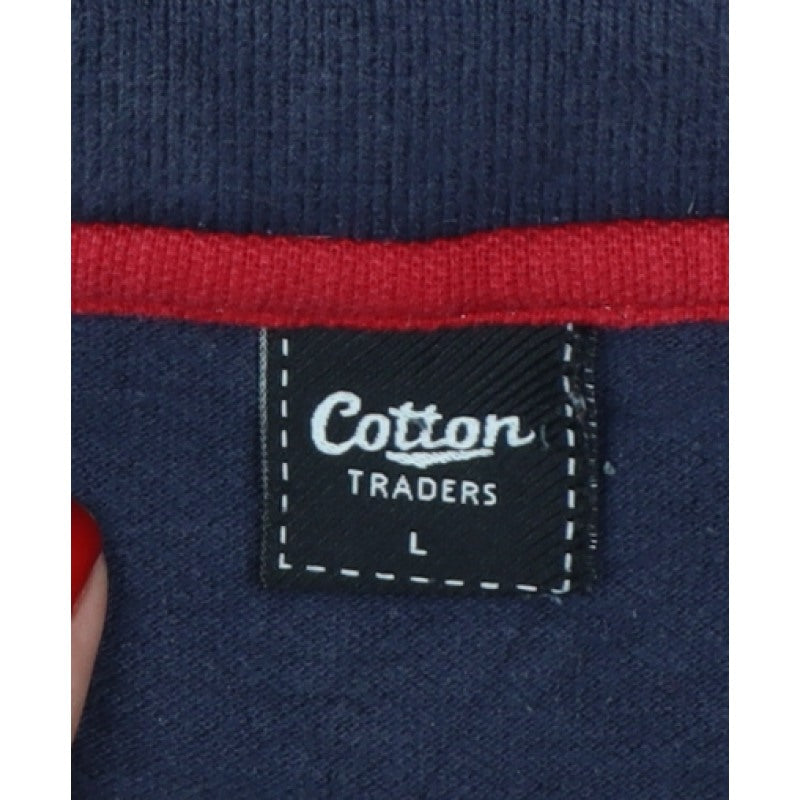 Cotton Traders Men’s Blue L Long Sleeve Polo Shirt Logo