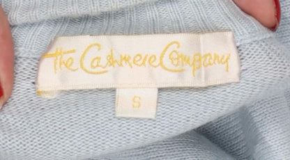 The Cashmere Company Women Blue S Silk Cashmere Roll Neck Jumper