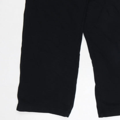 Kin Women’s Black UK 6 High Rise Wide-Leg Cropped Trousers