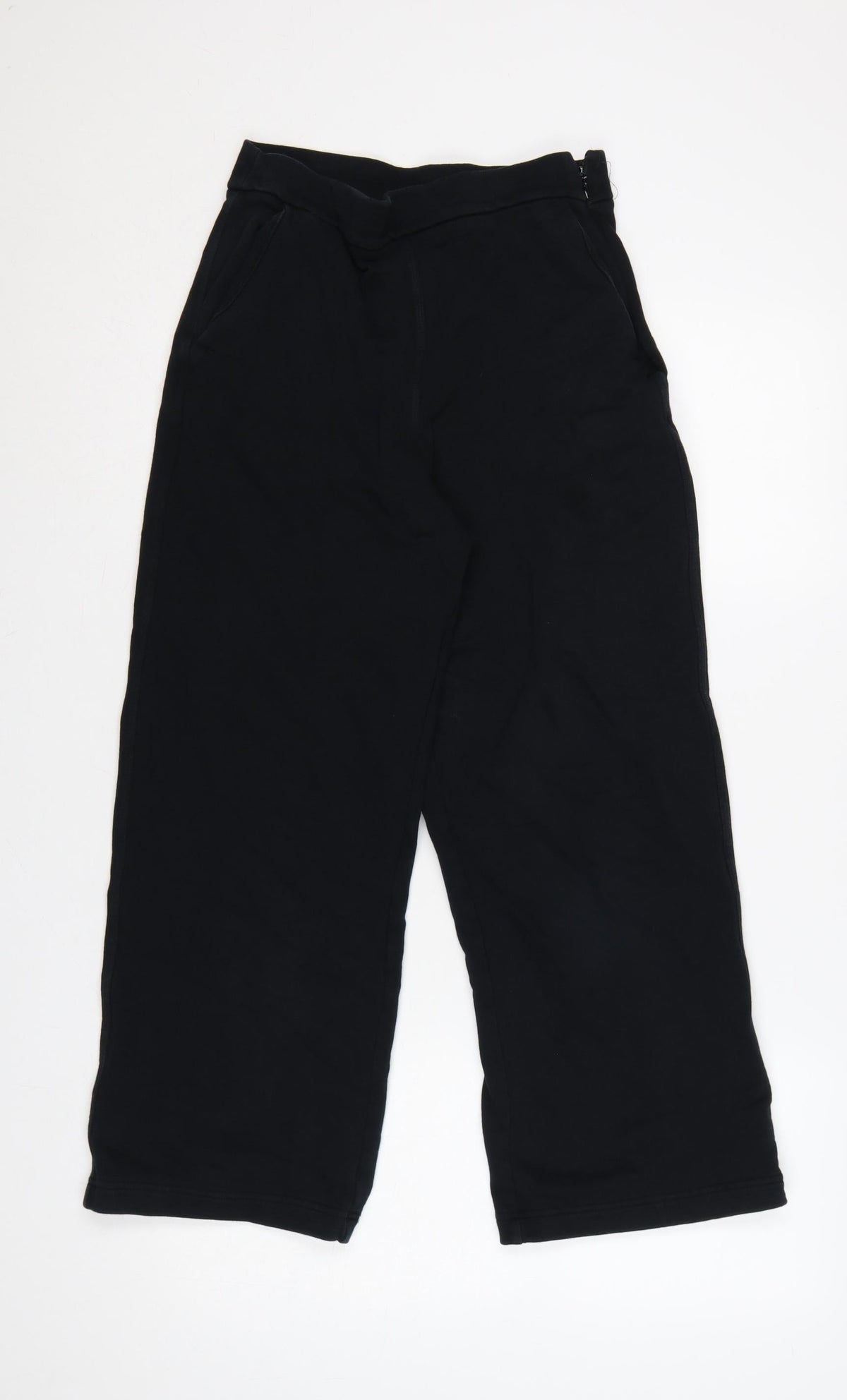 Kin Women’s Black UK 6 High Rise Wide-Leg Cropped Trousers