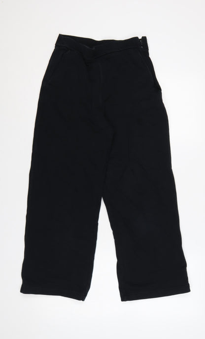 Kin Women’s Black UK 6 High Rise Wide-Leg Cropped Trousers