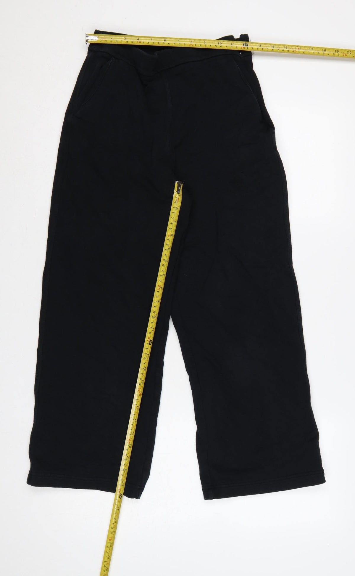 Kin Women’s Black UK 6 High Rise Wide-Leg Cropped Trousers